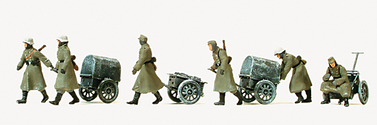 6 soldats 1939-45 avec accessoires